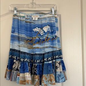 Jams World Blue and White Tiered Skater Skirt